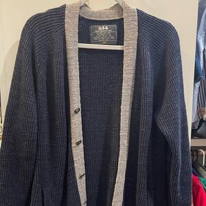 R44 Rogan Standard Issue Navy and Gray Sweater
